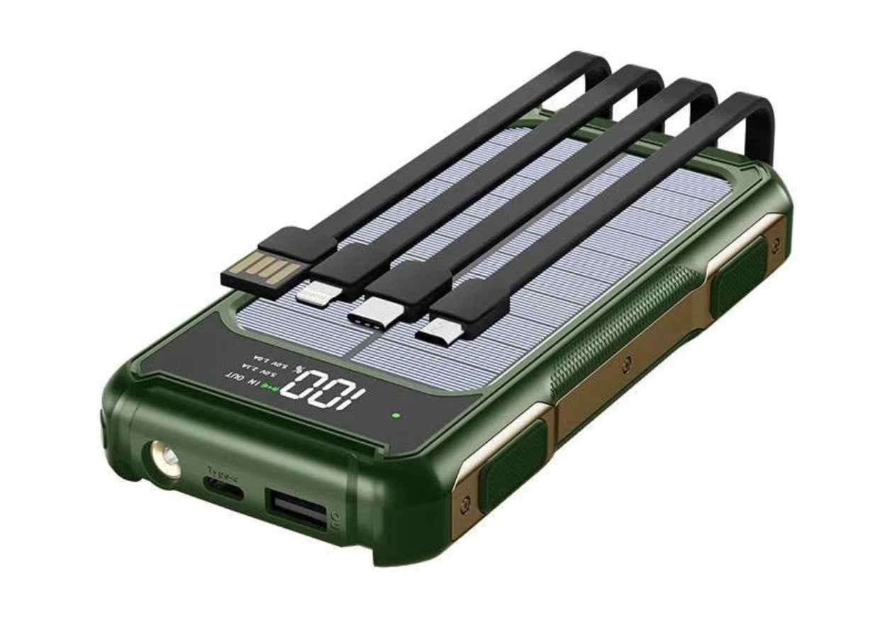 Solar Powered Power Bank – 100000mAh High-Capacity