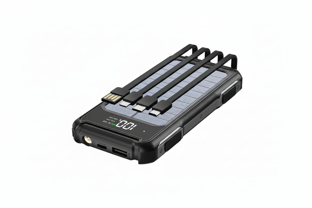 Solar Powered Power Bank – 100000mAh High-Capacity